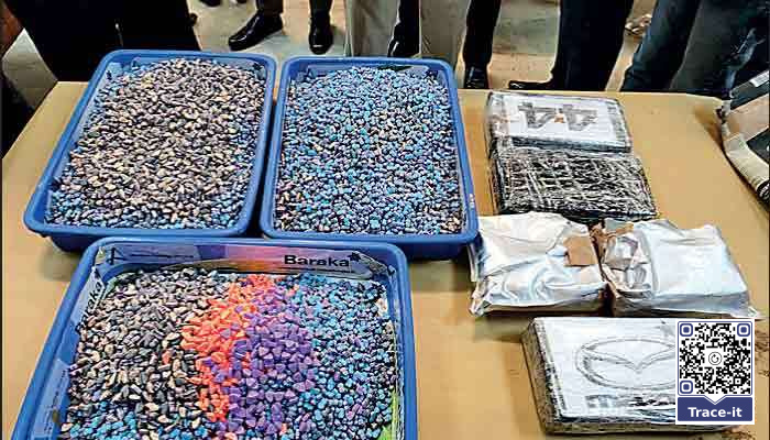 Largest-ever pill seizure  in Sri Lanka at BIA: Indian engineer nabbed with Rs. 454 m  worth cocaine and ecstasy
